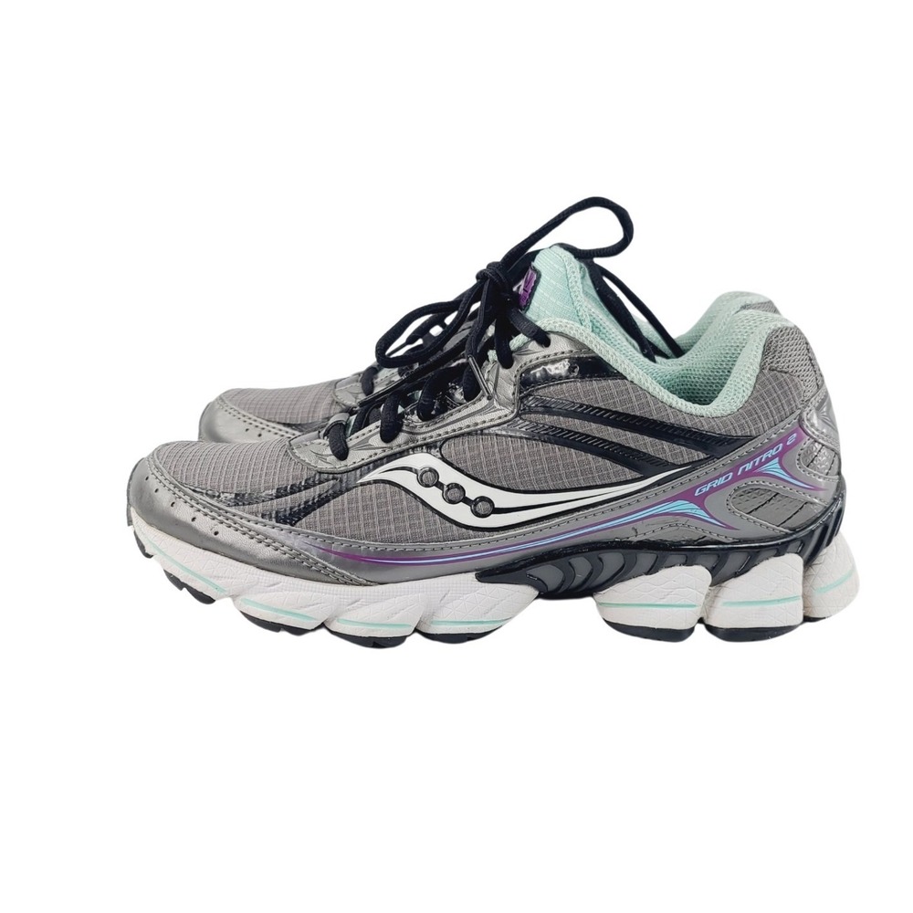 Saucony Lace-Up Lace-Up Running Shoes Athletic Shoes Women's Size 10 Gray Silver